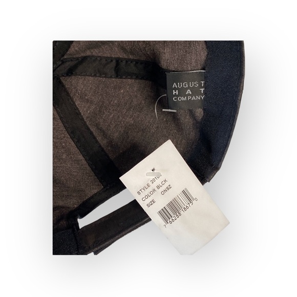 new August Hat ✿ Floral Embroidered Baseball Cap ✿ Shiny Coated Black ✿ - Picture 12 of 16